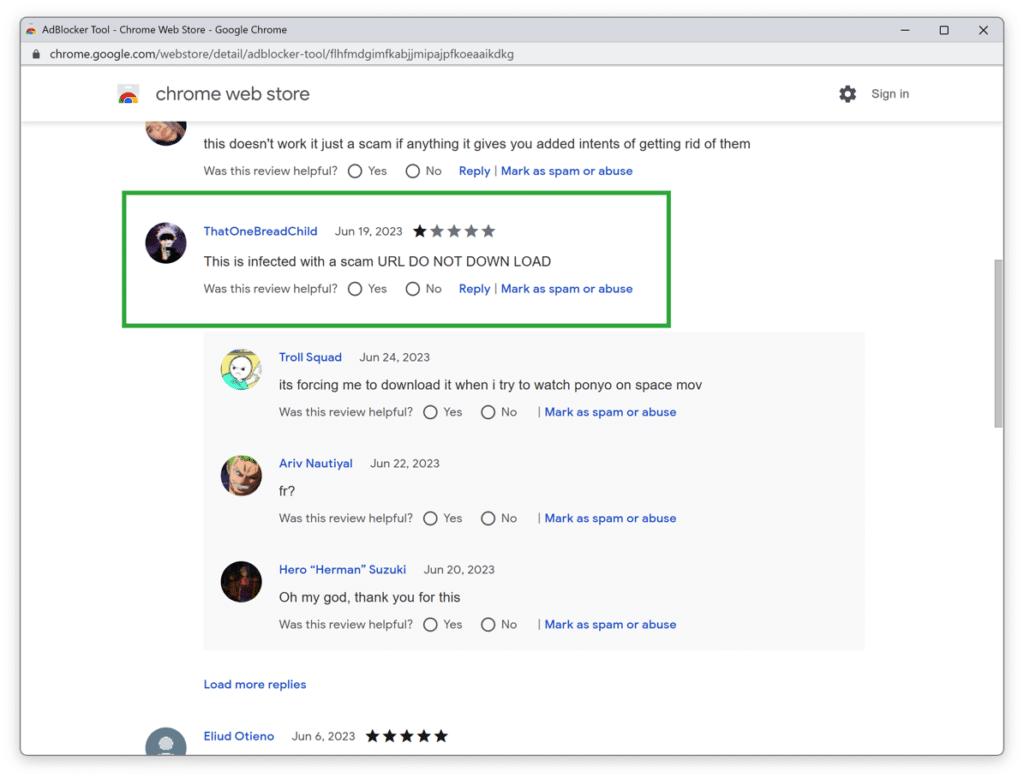 Check the reviews of the browser extension