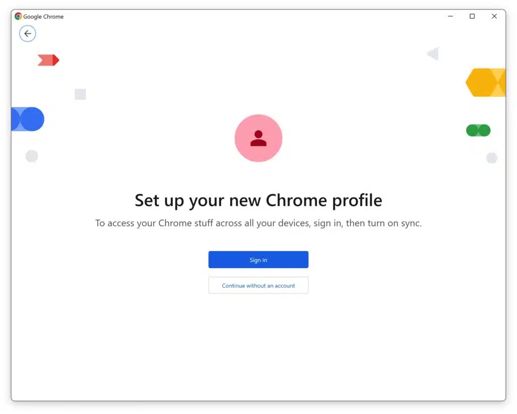 Creating a New User Profile
