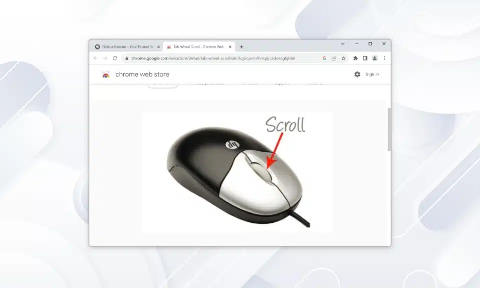 Google Chrome Mouse Scroll Not Working