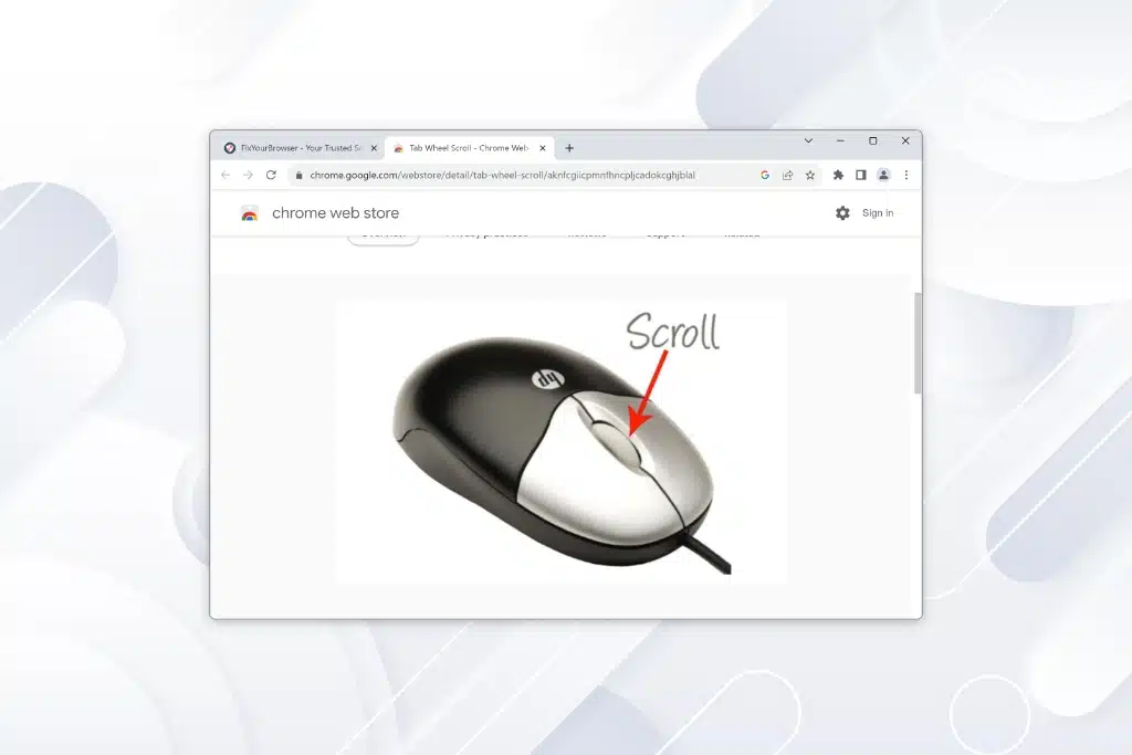 Google Chrome Mouse Scroll Not Working