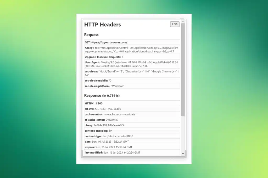 How to view HTTP Response Headers with Google Chrome