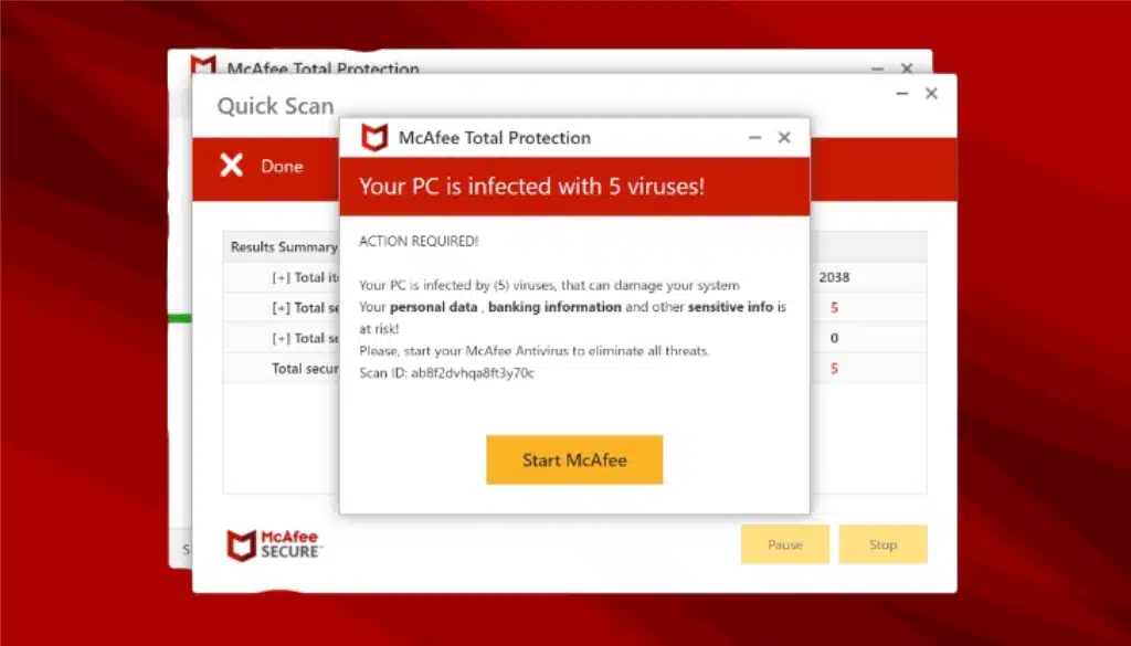 Why are scammers using McAfee popups to deceive victims?