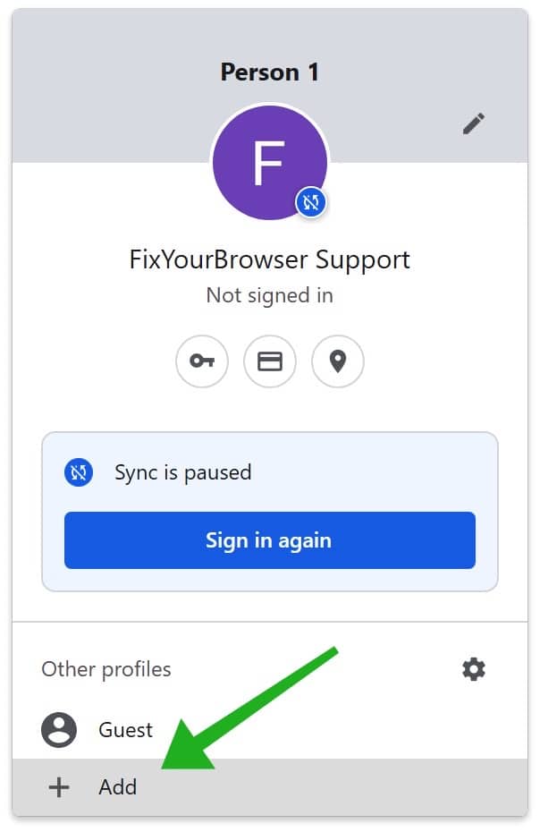 Añadir un nuevo perfil a Google Chrome