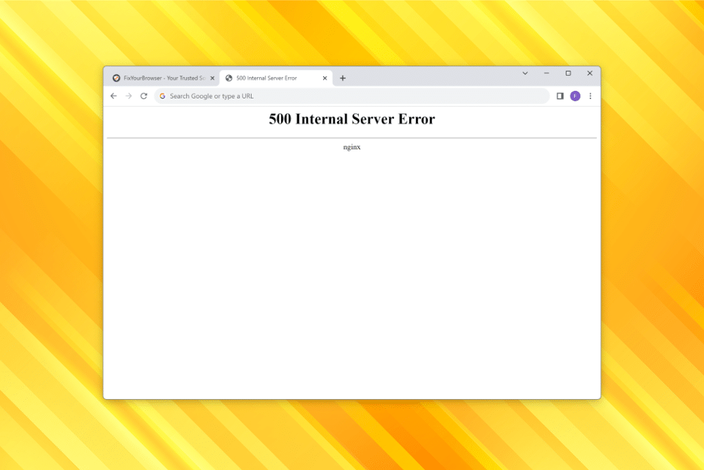 500 Internal Server Error in Google Chrome beheben
