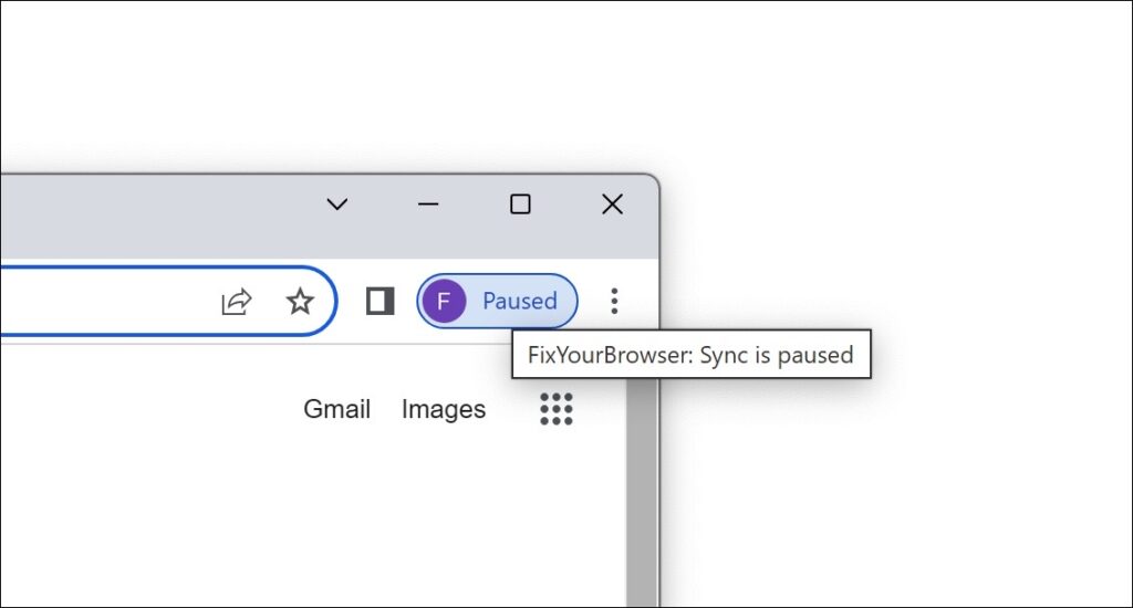 erreur chrome sync is paused