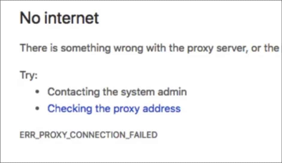 ERR_PROXY_CONNECTION_FAILED